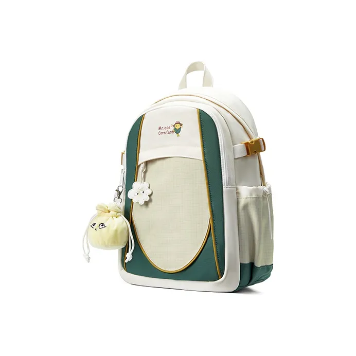 MR.ACE HOMME Polyester Backpack Regular Unisex Beige-1