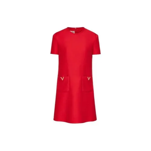 Valentino Short-Sleeved Dresses Women's Red