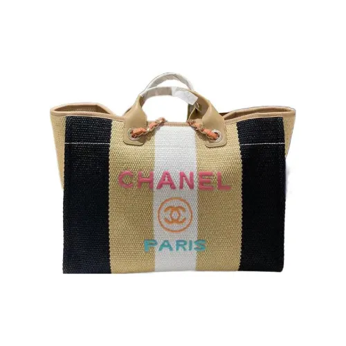 CHANEL Fabric Beach Bag Tote Bag Shopping Bag Shoulder Bag Crossbody Bag Handbag Women's Multicolor