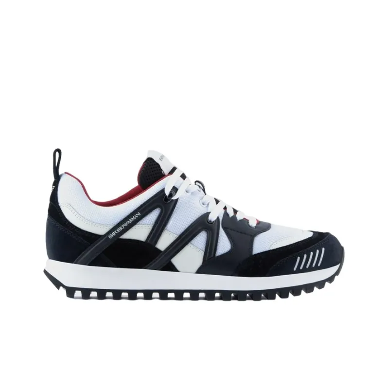 EMPORIO ARMANI Anti Slip Wear Resistant Low Top Casual Shoes Men's Marine Blue-1
