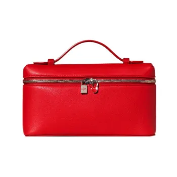 Loro Piana Calfskin Clutches Shoulder Bag Crossbody Bag Women's Fire Red
