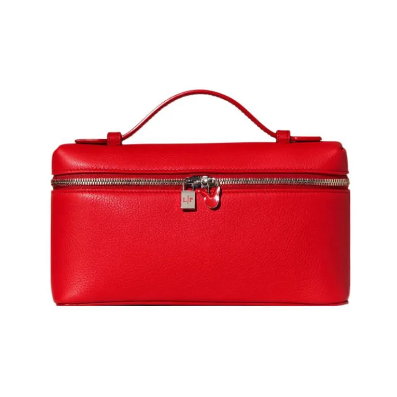 Loro Piana Calfskin Clutches Shoulder Bag Crossbody Bag Women's Fire Red-0