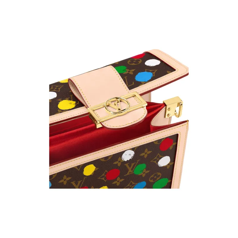 LOUIS VUITTON X Yayoi Kusama Dauphine Mm Monogram Multicolor-4