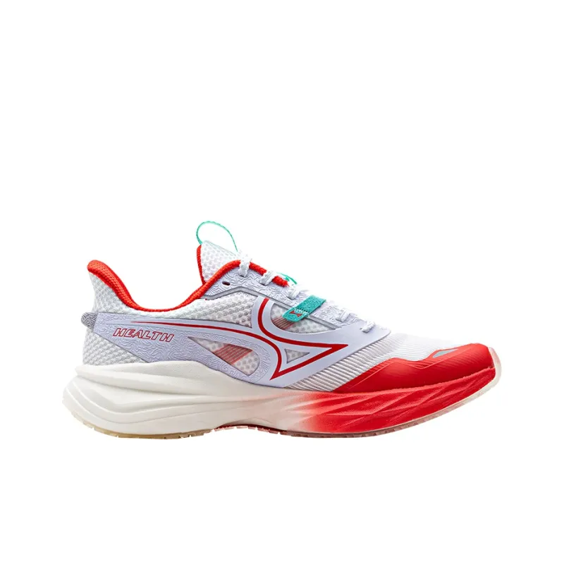 HEALTH KMR Low Top Running Shoes Unisex White Red-1