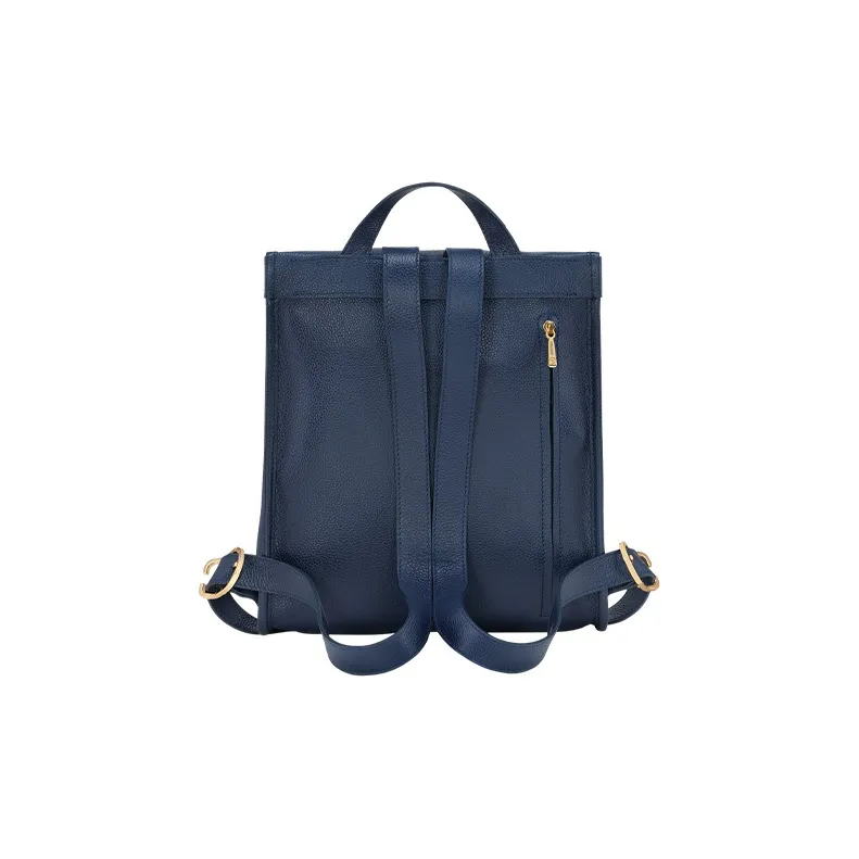 LONGCHAMP Le Foulonné Cow Leather Backpack Women's Blue-2