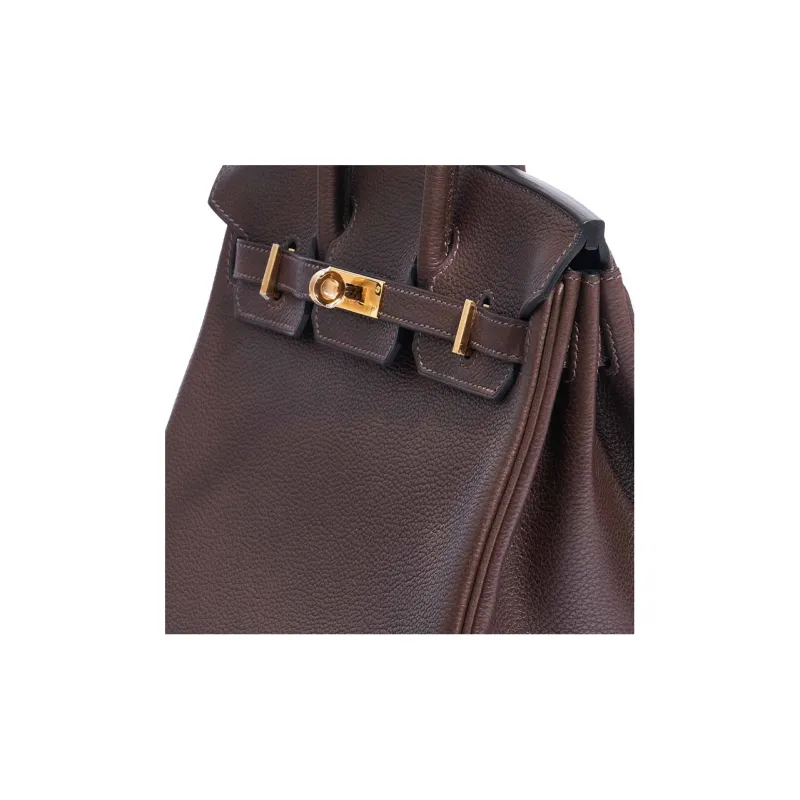 HERMES Birkin Saddle Leather Birkin Bag Handbags Regular Women's 46 Ebony Wood Color-8