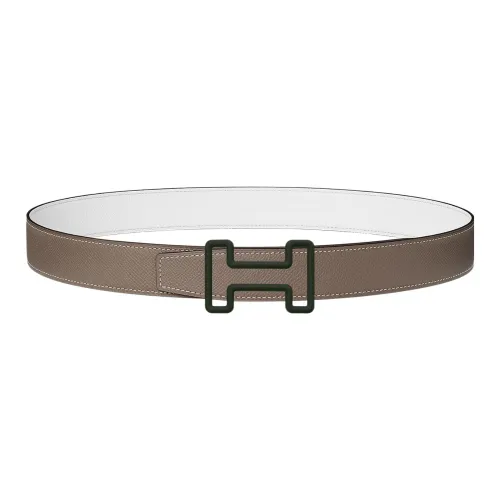 HERMES Leather Belts Men Brown