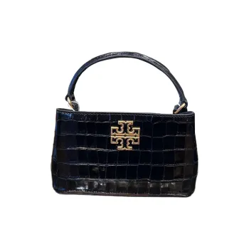 TORY BURCH Britten Leather Dior Bag Shoulder Bag Crossbody Bag Handbag Small Size Women's Black