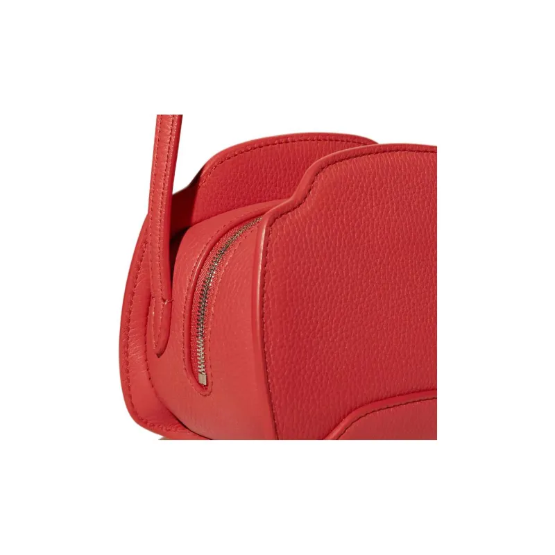 Loro Piana Calfskin Shoulder Bag Crossbody Bag Women's Orange Red-4