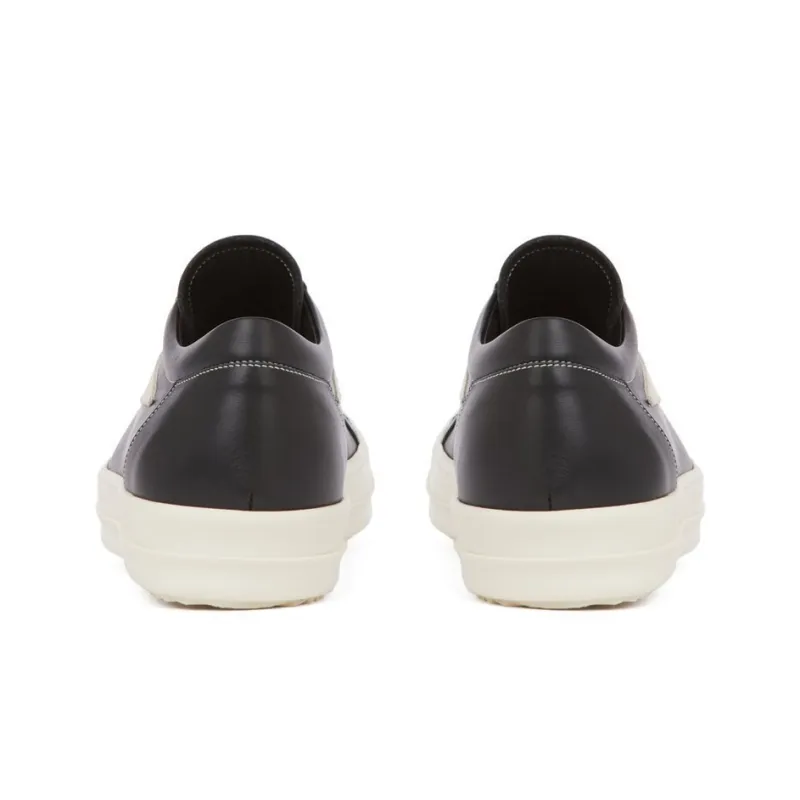 RICK OWENS EDFU Vintage Sneaks Leather Black Milk White Women's-3