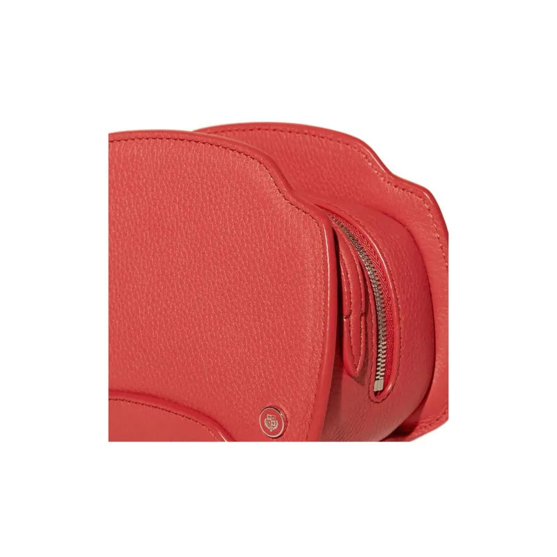 Loro Piana Calfskin Shoulder Bag Crossbody Bag Women's Orange Red-5