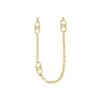 Ferragamo Gancini & Pearl Chain link Necklace