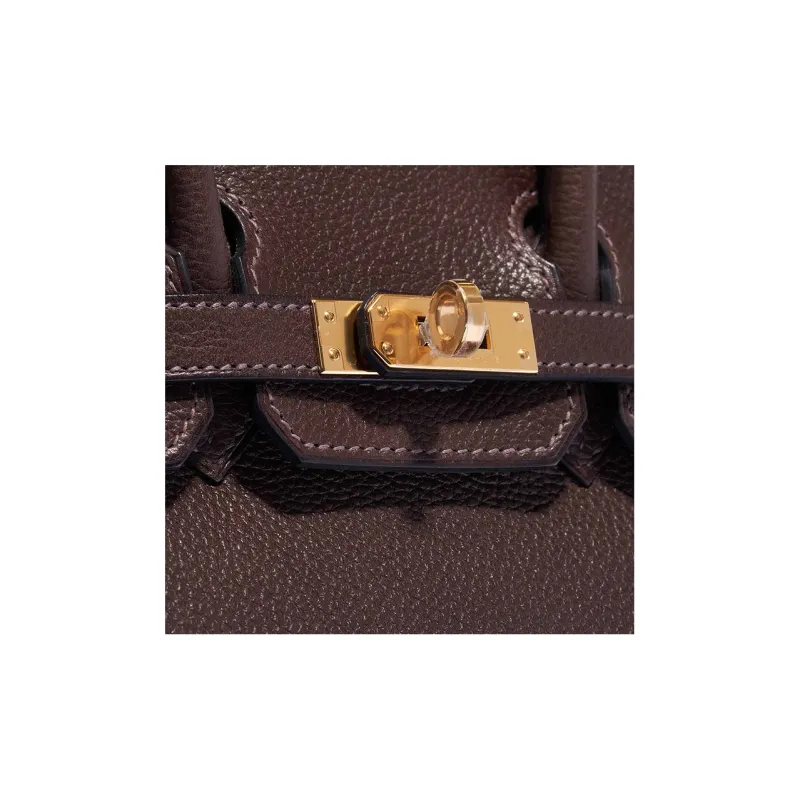 HERMES Birkin Saddle Leather Birkin Bag Handbags Regular Women's 46 Ebony Wood Color-10