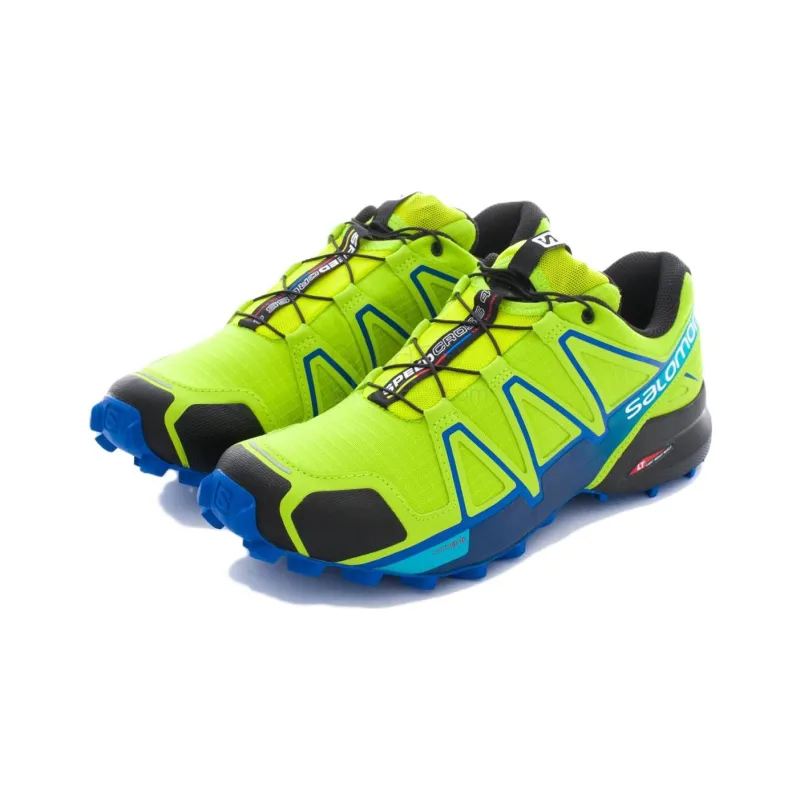 SALOMON Speedcross 4 Hiking / Trekking Shoes Men Low Top Yellow Blue-2