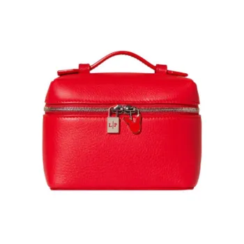Loro Piana Calfskin Clutches Shoulder Bag Crossbody Bag Women's Fire Red