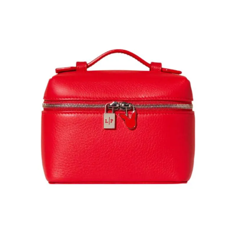 Loro Piana Calfskin Clutches Shoulder Bag Crossbody Bag Women's Fire Red-0