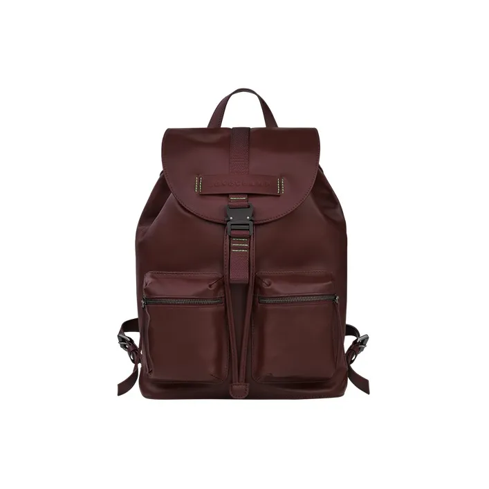 LONGCHAMP 3D Calfskin Backpack Medium Size Men's Red-0