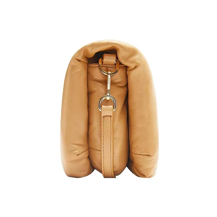 LOEWE Puffer Goya Bag In Shiny Nappa Lambskin Mini Camel-3