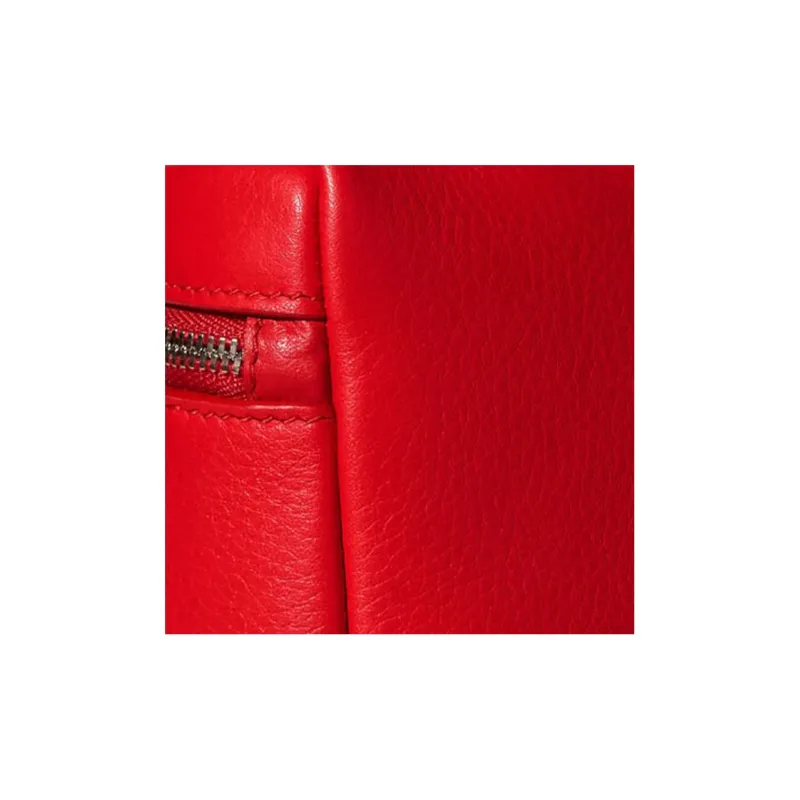 Loro Piana Calfskin Clutches Shoulder Bag Crossbody Bag Women's Fire Red-5