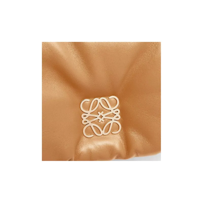 LOEWE Puffer Goya Bag In Shiny Nappa Lambskin Mini Camel-6