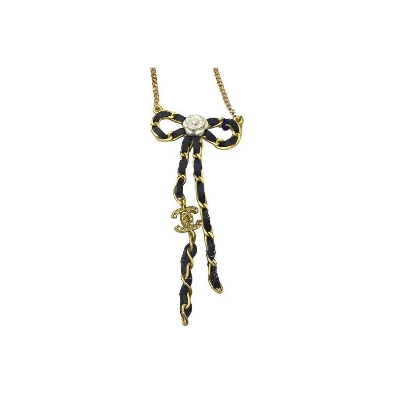 CHANEL Necklaces Women's Black-0