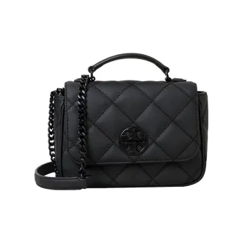 TORY BURCH TB Willa Artificial Leather Shoulder Bag Crossbody Bag Handbag Mini Women's Black