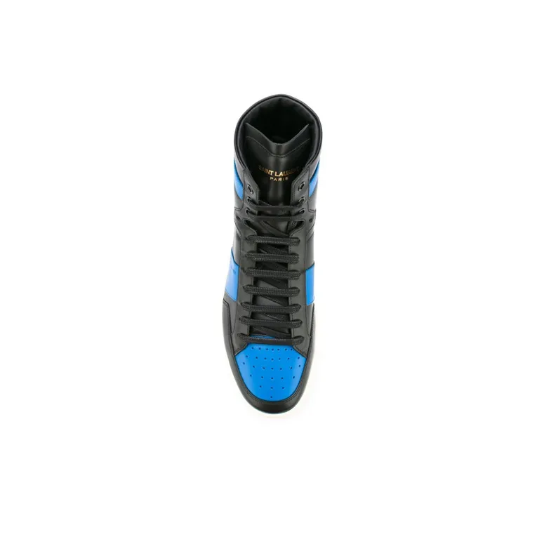 SAINT LAURENT PARIS Stylish Skateboarding Shoes Men Black Blue-4