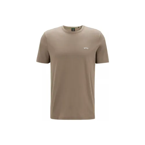 HUGO BOSS T-Shirts Men Beige Brown