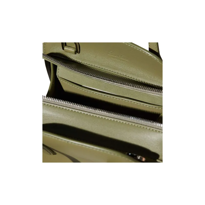 Loro Piana Calfskin Tote Crossbody Bag Shoulder Bag Mini Women's Tea Room Green/Grass Green-5