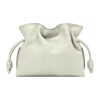 LOEWE Nappa Cow Leather One Shoulder Crossbody Clutches Mini Women's Light Cyan