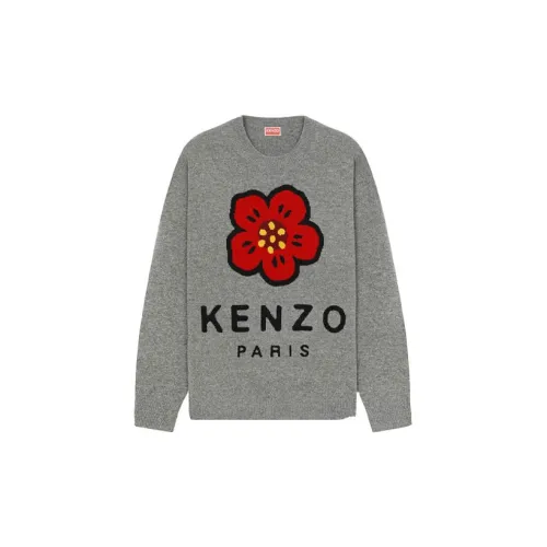 KENZO Boke Flower Series Sweaters Men Gray