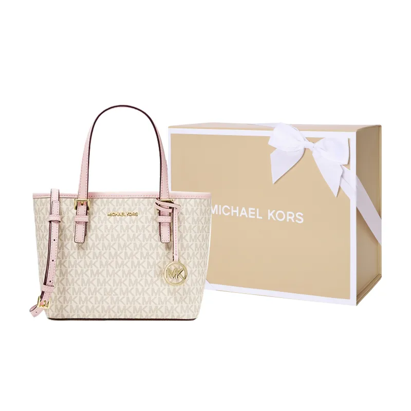 MICHAEL KORS Jet Set Travel Extra Small Logo Top Zip Tote Bag-4
