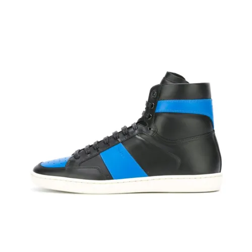 SAINT LAURENT PARIS Stylish Skateboarding Shoes Men Black Blue