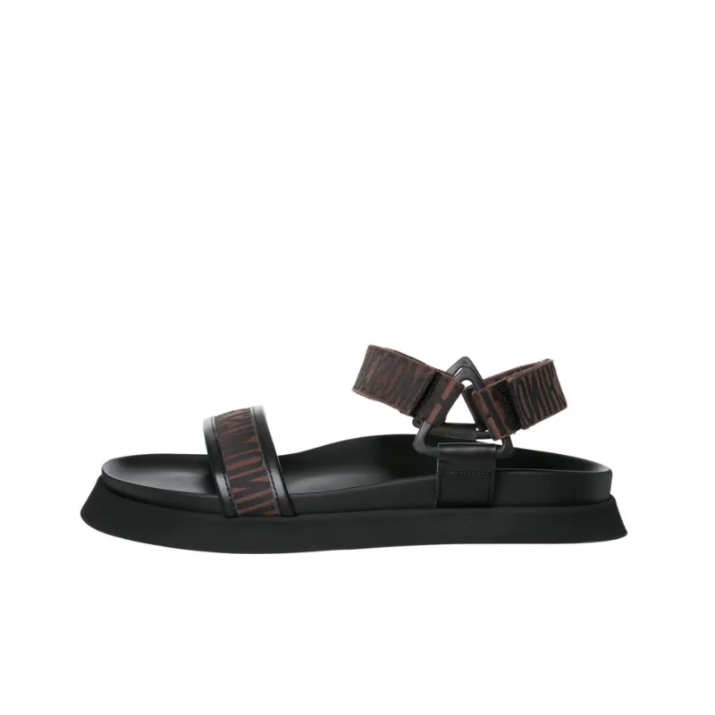 MOSCHINO Logo-jacquard Touch-strap Sandals-0