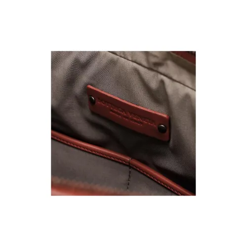 Bottega Veneta Cow Leather Handbag Shoulder Bag Briefcase Men's Red Brown
