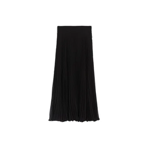 MaxMara Studio Casual Long Skirts Women's Black