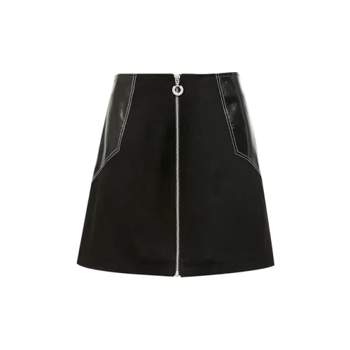 ONLY Leather Short Skirts Women's Black