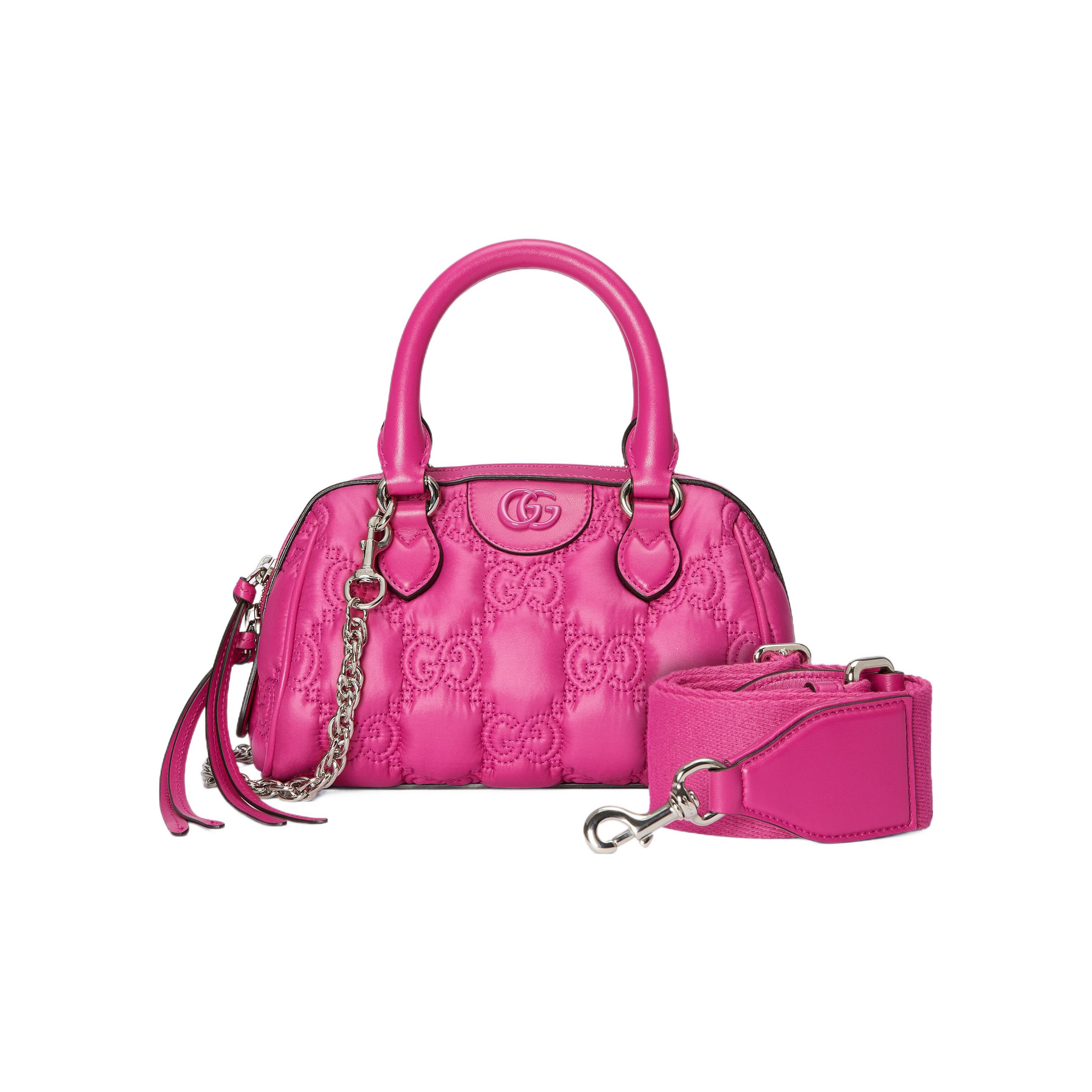 GUCCI Leather Bowling Bag, Portable Crossbody Bag, Shoulder