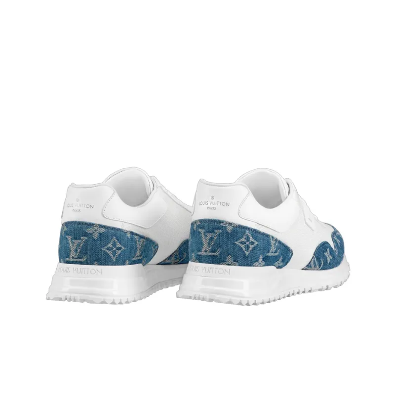 LOUIS VUITTON Run Away Sneakers 'White With Denim Monogram'-2