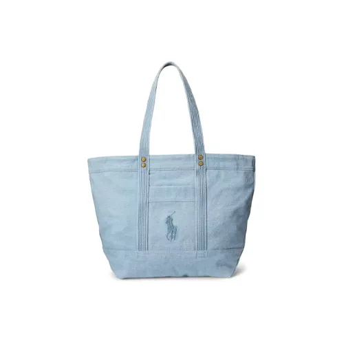 Polo Ralph Lauren Canvas Canvas Bag Handbags Medium Size Women's Blue