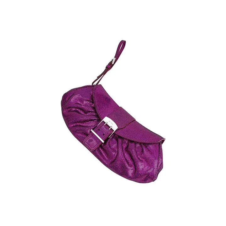 By Far Glami Metallic Clutch Bag-3