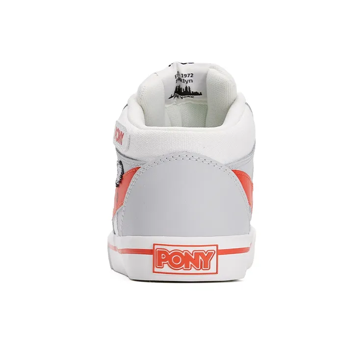 PONY Atop Low Top Skateboard Shoes Unisex Red Gray-4