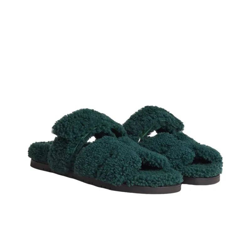 HERMES Chypre Stylish Sandal Women's Green-3