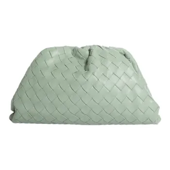 Bottega Veneta Lambskin Clutch Women's Green