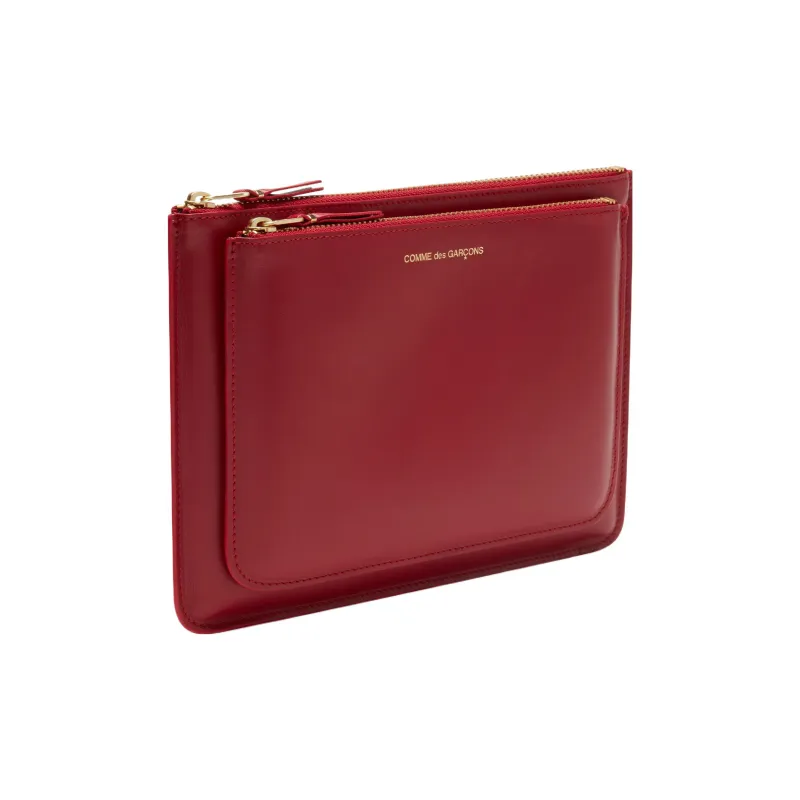 CDG Cow Leather Wallet Regular Men's Red-1