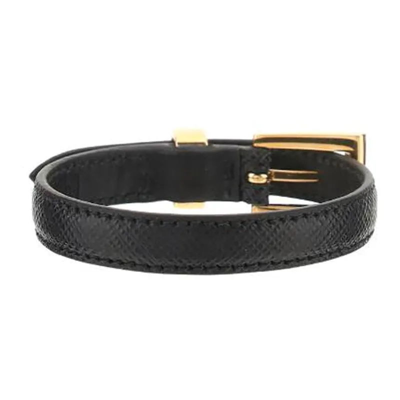 PRADA Logo Plaque Buckle Bracelet-1