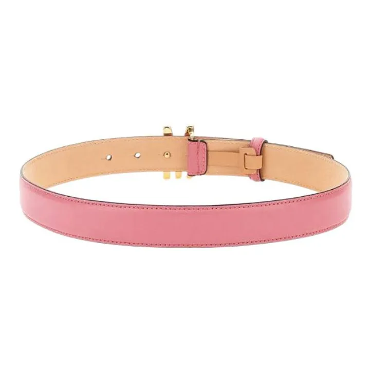 MOSCHINO Letter Fashion Smooth Buckle Belt Women's Pink-1