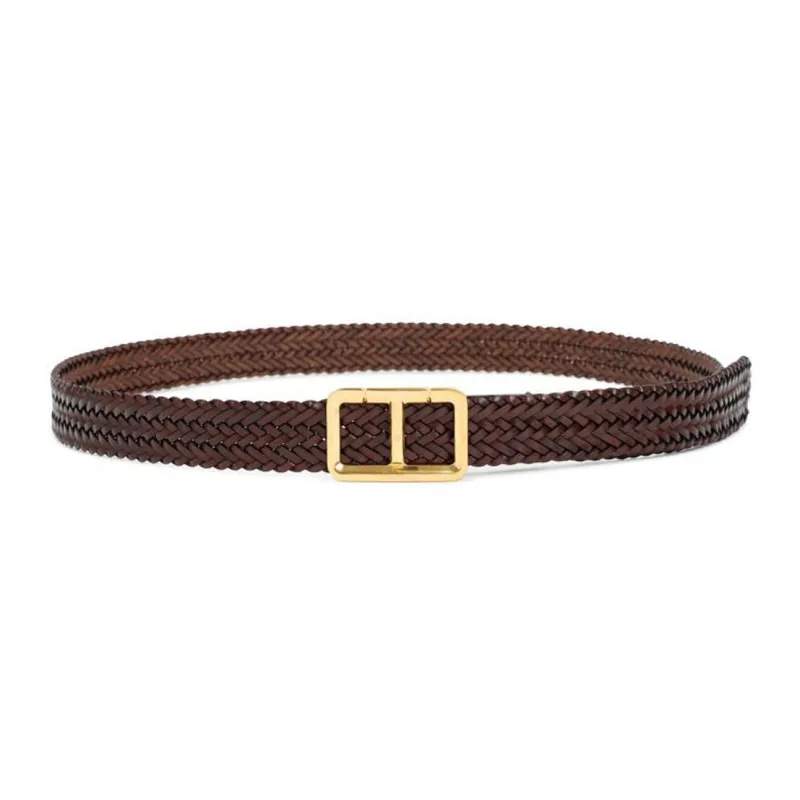 TOM FORD Interwoven Leather Belt-0