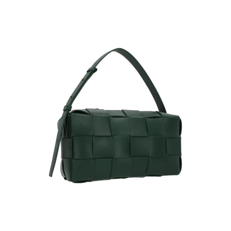 Bottega Veneta Brick Cassette Shoulder Bag Maxi Intrecciato Raintree-2