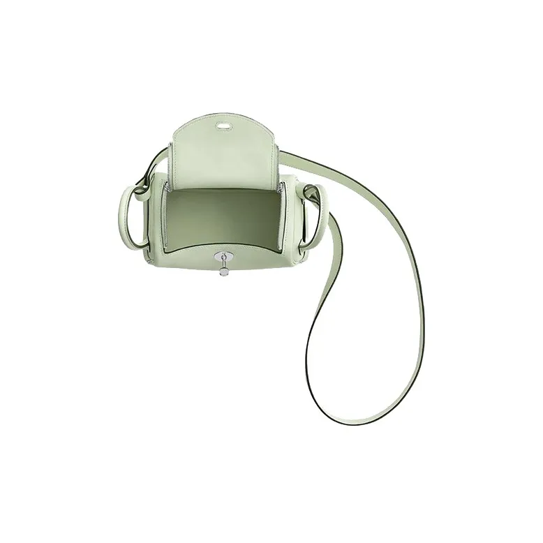HERMES Lindy Swift Calfskin Shoulder Bag Crossbody Bag Handbag Mini Women's 0S Vert Fizz Bubble Green-2